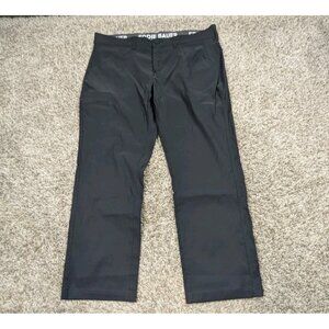 Eddie Bauer Pants Men's 38x30 Black Cargo Pocket Hiking Outdoor Straight Stretch